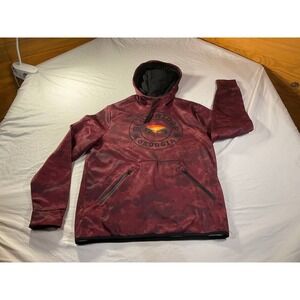 Blue Ridge Georgia Hoodie Mens Small Red Fleece Xersion Quick Dri Pullover